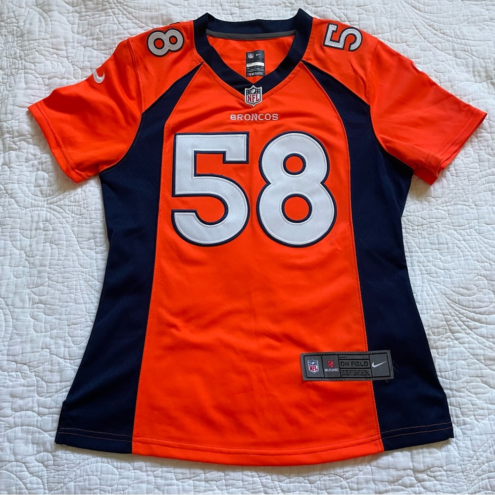 Denver Bronco’s jersey #58 Von Miller embroidered orange